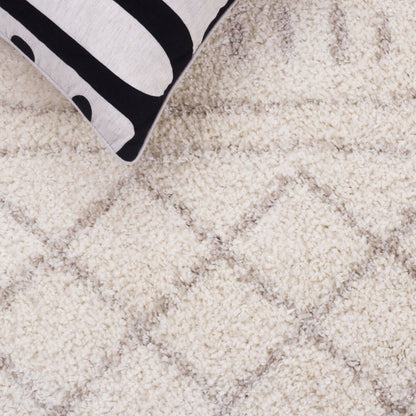 SAFAVIEH Area Rug 9x12 - Arizona Shag Collection - Large - Ivory & Beige, Moroccan Boho Design, Non-Shedding & Easy to Clean, Ideal for Living Room, Bedroom, Dining Space (ASG741A)