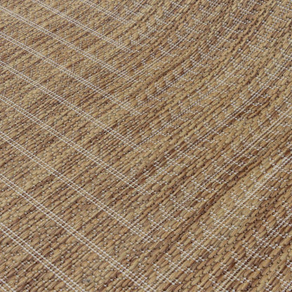 Adiva Rugs Outdoor Indoor Area Rug, Weather Resistant, Easy to Clean, Stain Resistant Floor Mat for Dining Room, Backyard, Deck, Patio (Wooden, 5' x 7')