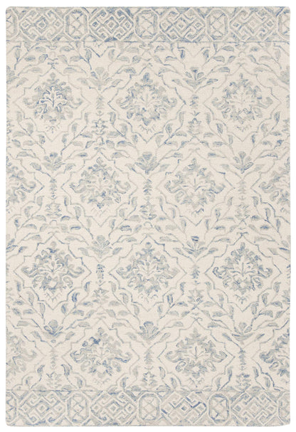 SAFAVIEH Dip Dye Collection Accent Rug - 4' x 6', Light Blue & Ivory, Handmade Wool, Ideal for High Traffic Areas in Entryway, Living Room, Bedroom (DDY901L)