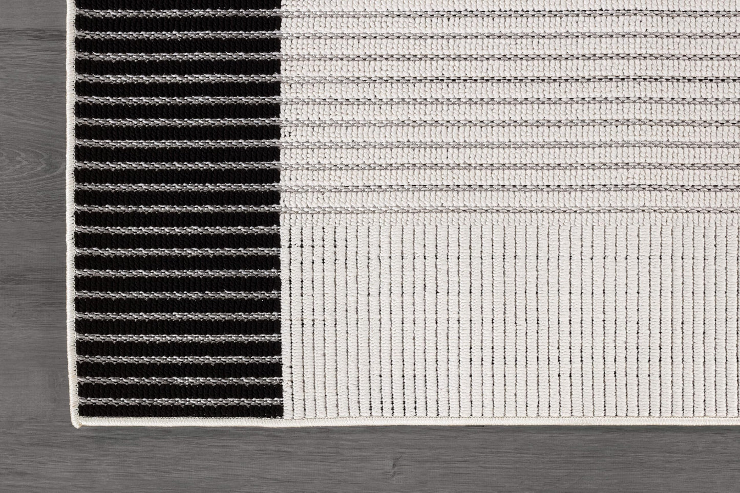 Luul Home Modern Micro Loop Indoor Area Rugs for Living Room Bedroom Kitchen Geometric Striped Black-White 9x12 Luxury Durable Low and High Pile Non-Shedding Stain Resistant Soft Area Carpet 9 x 12