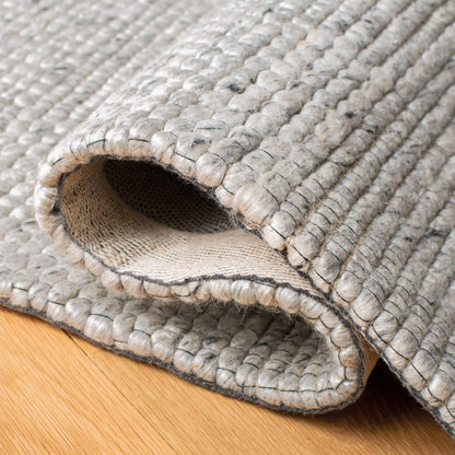 SAFAVIEH Marbella Collection Runner Rug - 2'3" x 8', Light Grey, Handmade Wool, Ideal for High Traffic Areas in Living Room, Bedroom (MRB393F)