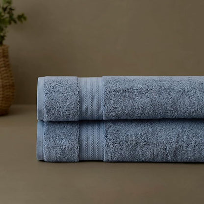 Fabdreams 100% Organic Cotton Bath Sheet Set of 2 700 GSM Oversized Towels