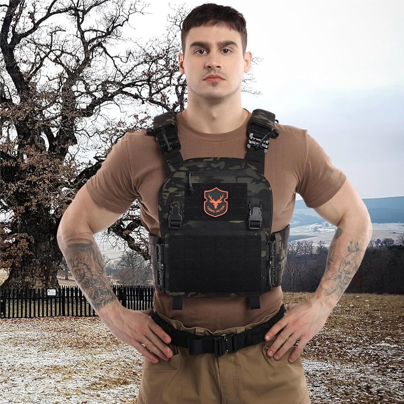 Tactical Molle Vest - Lightweight Modular Design with Quick Release | Adjustable Fit for All Sizes