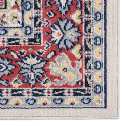 Home Dynamix Premium Sakarya Traditional Medallion Area Rug, Ivory/Red, 7'9"x10'8"