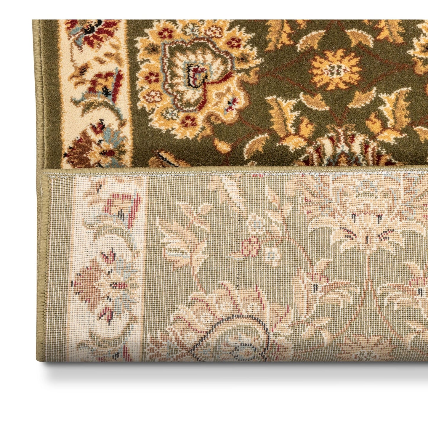Well Woven Custom Size Hallway & Stair Runner- Choose Your Length - Sultan Sarouk Green Oriental Traditional 27 Inch Wide x 2 Feet Long Runner (27" x 2' Runner) Rug