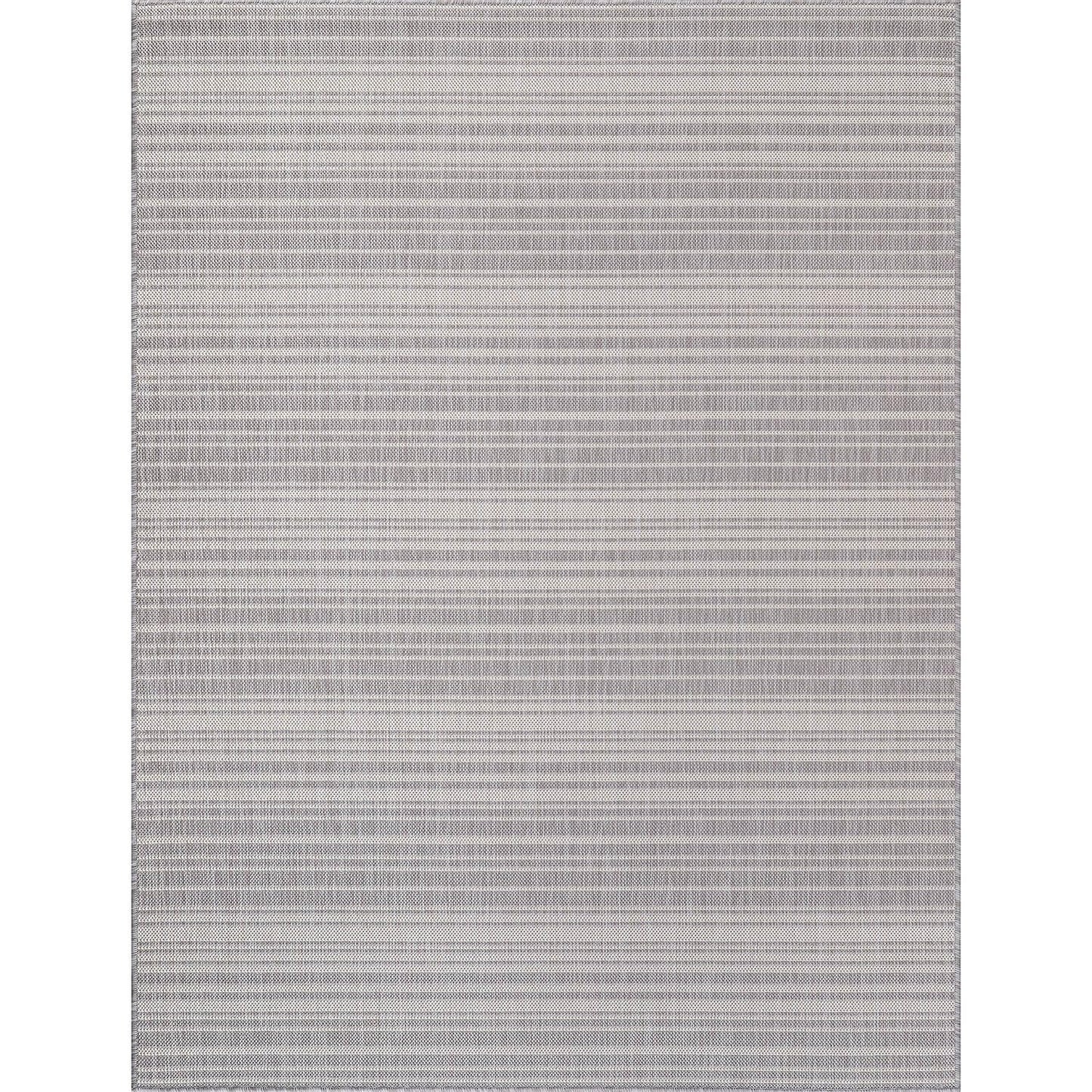 Luul Home Stripe Outdoor Rug 5x7 Washable Outside Carpet for Indoor Patio Porch Waterproof Easy Cleaning Non Shedding Area Rugs Gray 5 x 7