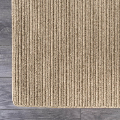 Beverly Rug Non-Slip Modern Rug 6x9 Solid Traditional Rubber Backing Machine Washable Soft Thin Indoor Area Rugs for Living Room Stain Resistant Non Shedding Casual Carpet (6 x 9 Beige)