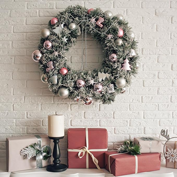 Fovths 12 Pieces Metal Christmas Wire Wreath Frame 18 Inch Green Wreath Ring with Floral Wire Form Front Door Garland Frame for Christmas Wedding Home DIY Crafts Supplies