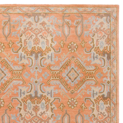 SAFAVIEH Wyndham Collection Accent Rug - 4' x 6', Terracotta, Handmade Modern Wool, Ideal for High Traffic Areas in Entryway, Living Room, Bedroom (WYD203A)