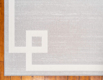 Unique Loom Uptown Collection Area Rug - Lenox Hill (8' x 10' Rectangle, Gray/ Ivory)
