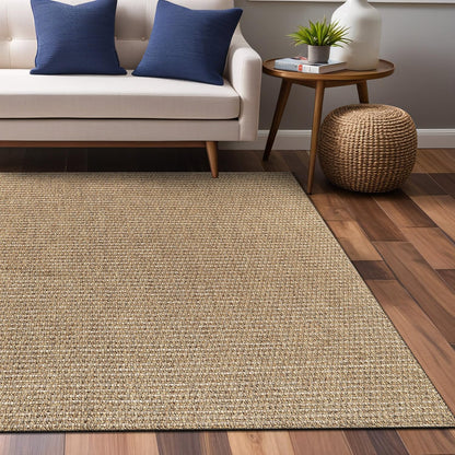 Luul Home Easy Jute Rugs 9x12 Natural Color Living Room Indoor Outdoor Area Rug for Patio Farmhouse and Kitchen Rug High Traffic Easy to Clean Washable Solid Boho Woven Design Outside Carpet (9 x 12)