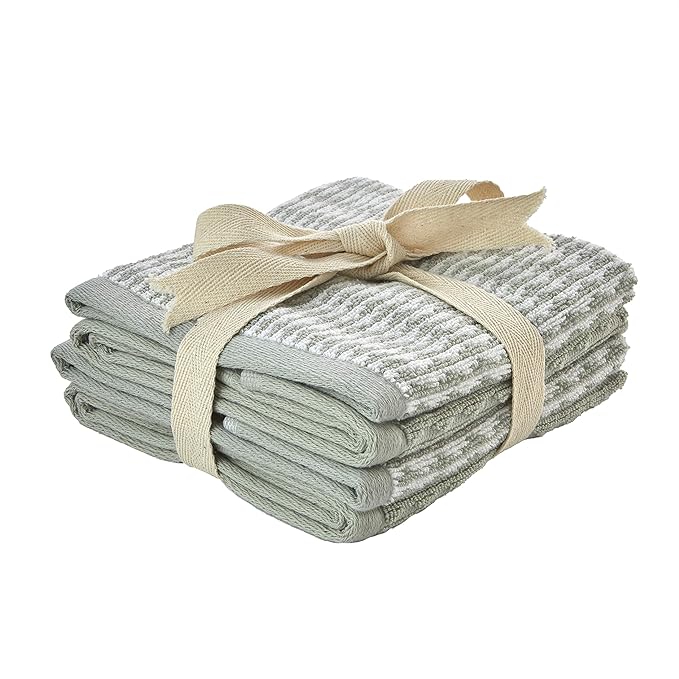 SKL Home Longborough 100% Turkish Cotton Premium 4-Piece Washcloth Set