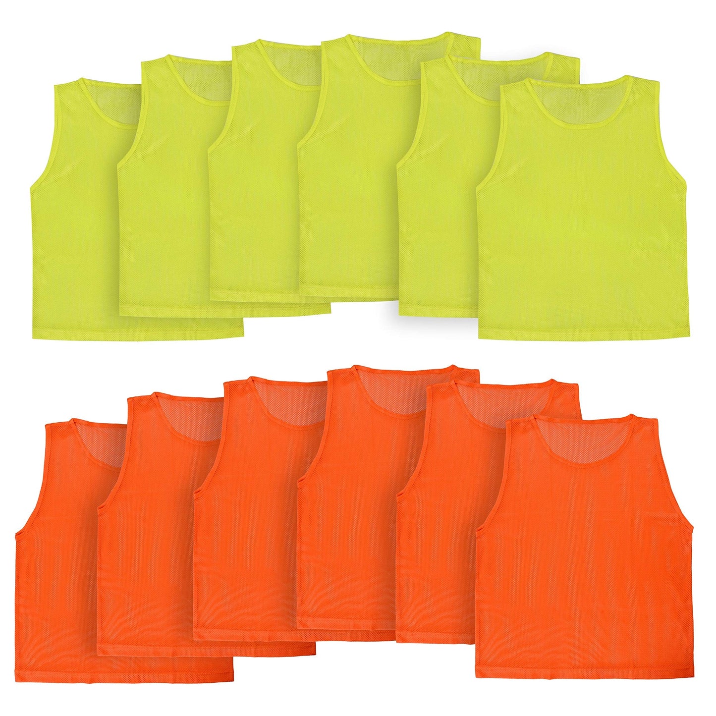 Athllete Adult Soccer Pinnies - Mesh Practice Jerseys, 12 Pack, Lightweight, Unisex
