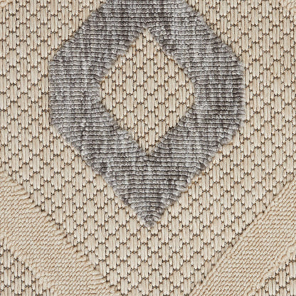 Nourison Home Palamos Cream 5'3" x 7'3" Area Rug - Easy Clean, Non Shedding, Bed Room, Living Room, Dining Room, Kitchen (5' x 7')