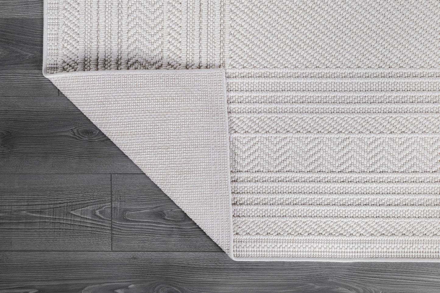 Luul Home Micro Loop Indoor Rug White 5x7 Boho Geometric Neutral Area Rugs for Living Room Soft Luxury Modern Low and High Pile Durable Stain Resistant Non-Shedding Indoor Area Carpet 5 x 7