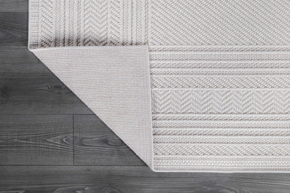 Luul Home Micro Loop Indoor Rug White 5x7 Boho Geometric Neutral Area Rugs for Living Room Soft Luxury Modern Low and High Pile Durable Stain Resistant Non-Shedding Indoor Area Carpet 5 x 7