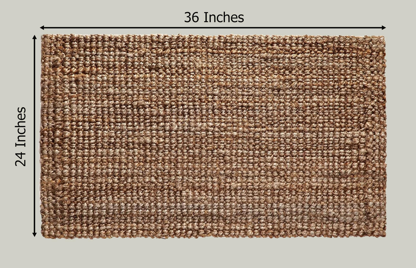 Croft&Cane Handspun Jute Area Rug – Premium Handwoven Reversible Chunky Textured Natural Rug - Tan Beige Neutral Accent Carpet for Rustic Farmhouse Décor, Entryway, Bedroom, Family Room - 24x36 inches