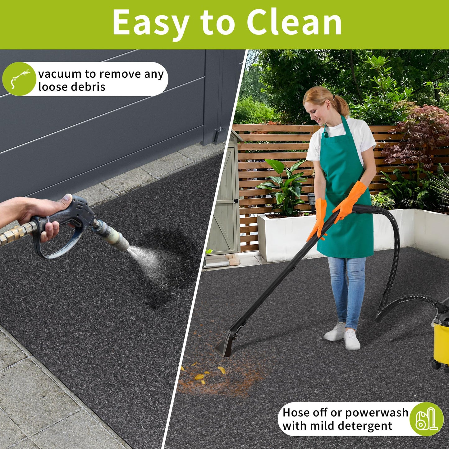 Cybstrax Oil Spill Mat - 17' x 7'4" Absorbent Oil Garage Floor Mat for Under Car - Protect Driveway from Drips, Spills, Stains, Reusable & Durable Garage Floor Protection Mat with Waterproof Backing