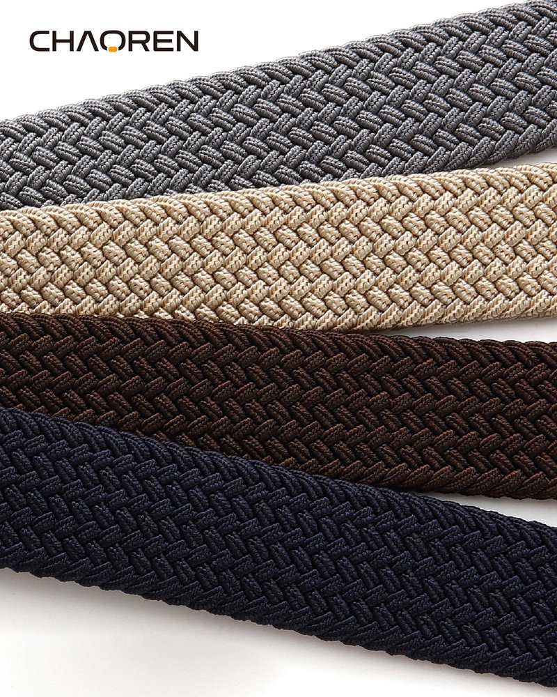 CHAOREN Mens Stretch Belt - 1 3/8" Elastic Braided Golf Belt for Men Women - Stretchy Web Fit Summer Casual Jeans