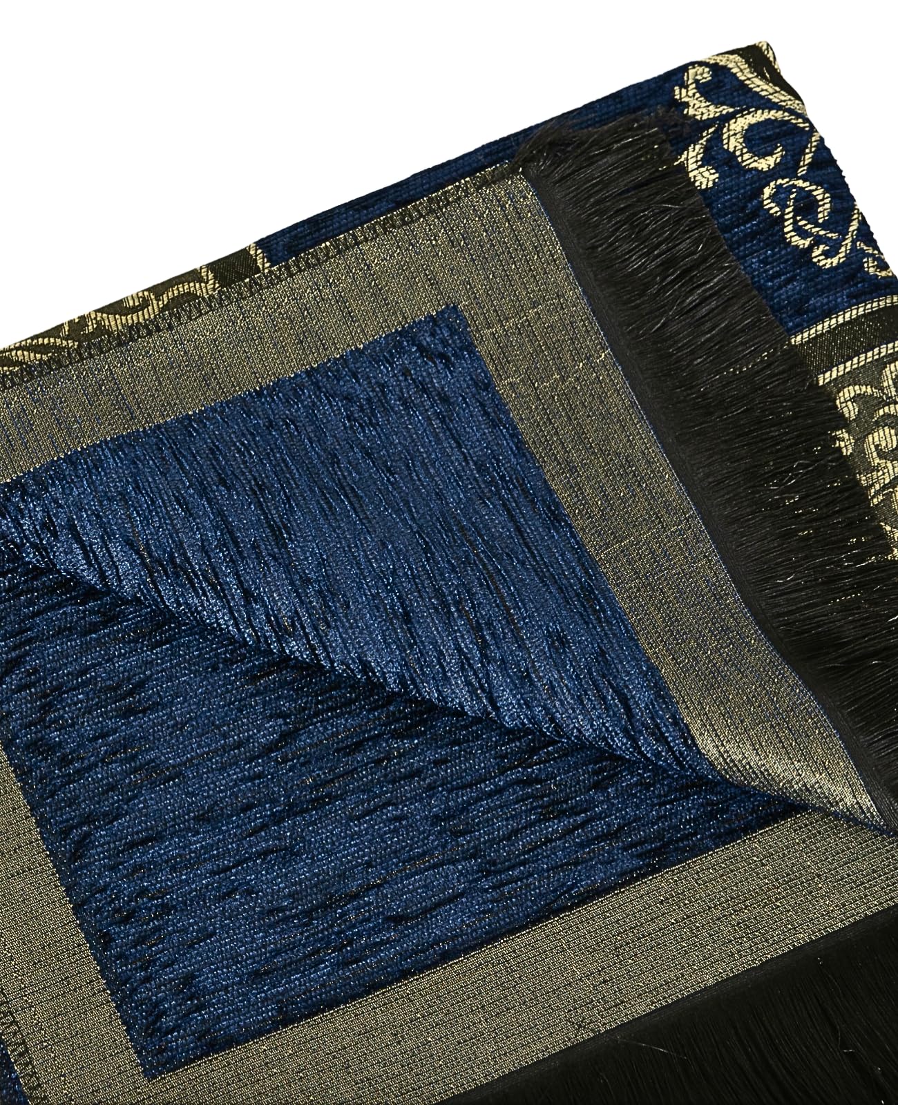 Prien Prayer Rug with Tasbih | Muslim Carpet | Praying Mat with Prayer Beads | Islamic Gifts for Women Men | Islam Portable Pray Set for Travel Kids Ramadan Namaz Hajj Umrah (Navy Blue)