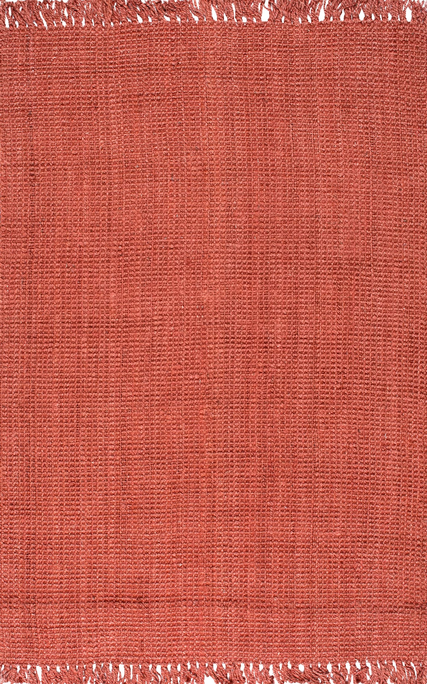 Nuloom Daniela Brick, 3' x 5', Handmade, Jute, Tassel, Soft and Textured, High Traffic, Stain Resistant, Easy Clean, Durable Area Rug for Bedroom, Living Room, Dining Space, Foyer, Entryway