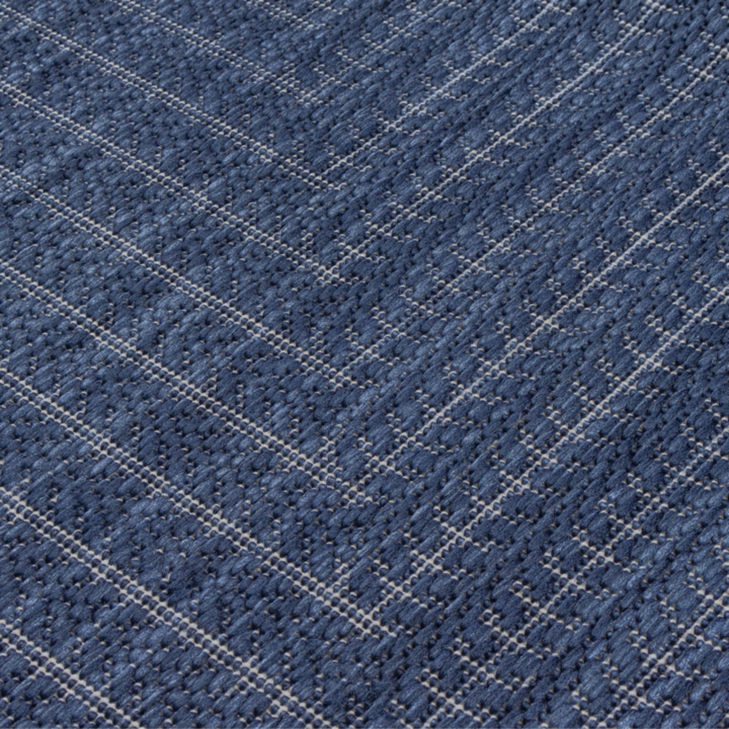 Adiva Rugs Outdoor Indoor Area Rug, Weather Resistant, Easy to Clean, Stain Resistant Floor Mat for Dining Room, Backyard, Deck, Patio (Navy Weiss, 2' x 3')
