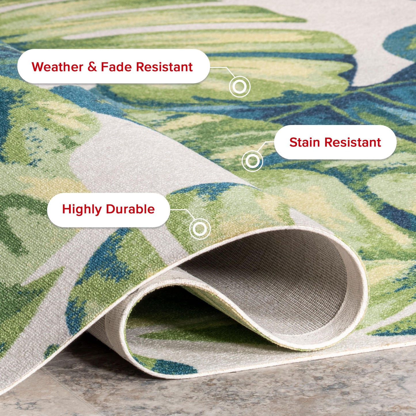 nuLOOM Lisa Floral Indoor/Outdoor Area Rug, 6' Round, Multi
