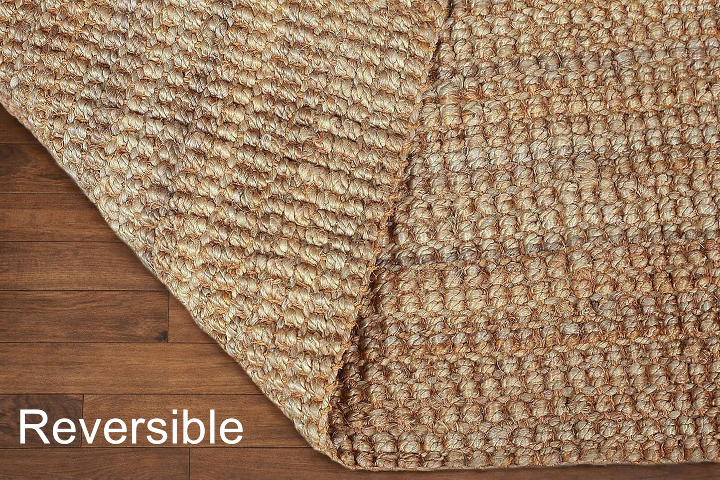 Croft&Cane Handspun Jute Area Rug – Premium Handwoven Reversible Chunky Textured Natural Rug - Tan Beige Neutral Accent Carpet for Rustic Farmhouse Décor, Entryway, Bedroom, Family Room - 24x36 inches