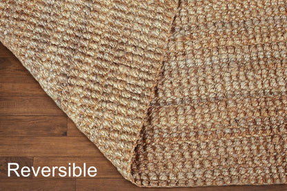 Croft&Cane Handspun Jute Area Rug – Premium Handwoven Reversible Chunky Textured Natural Rug - Tan Beige Neutral Accent Carpet for Rustic Farmhouse Décor, Entryway, Bedroom, Family Room - 24x36 inches