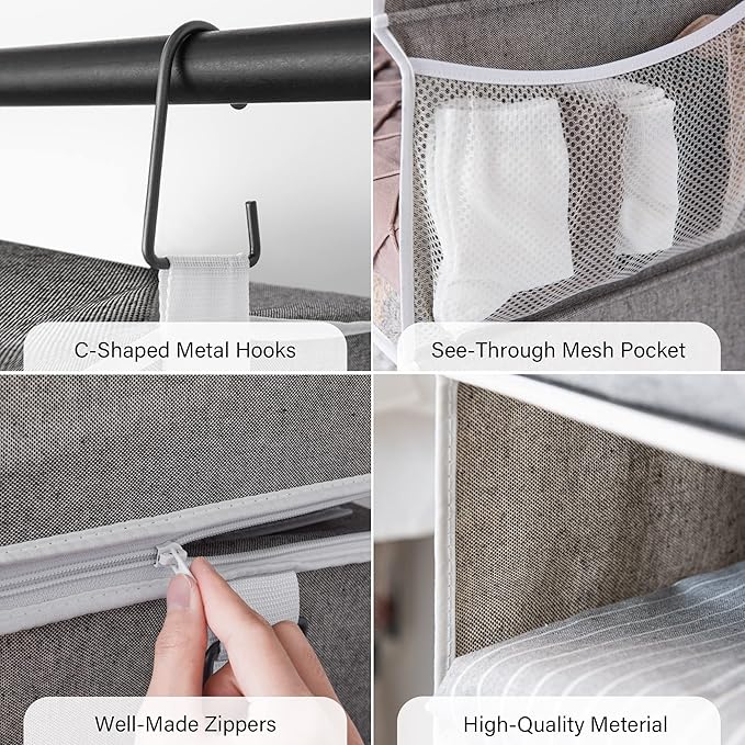 StorageWorks 6-Shelf Closet Organizers, Two 3-Shelf Separable Hanging Shelves