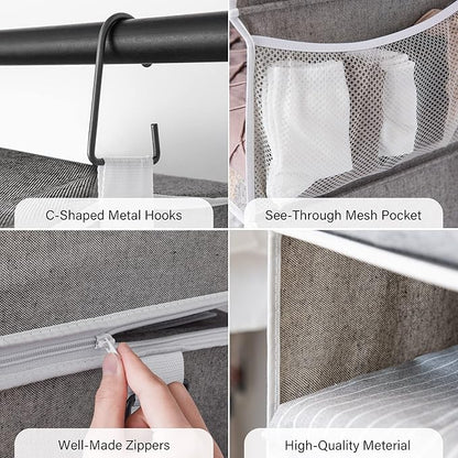 StorageWorks 6-Shelf Closet Organizers, Two 3-Shelf Separable Hanging Shelves