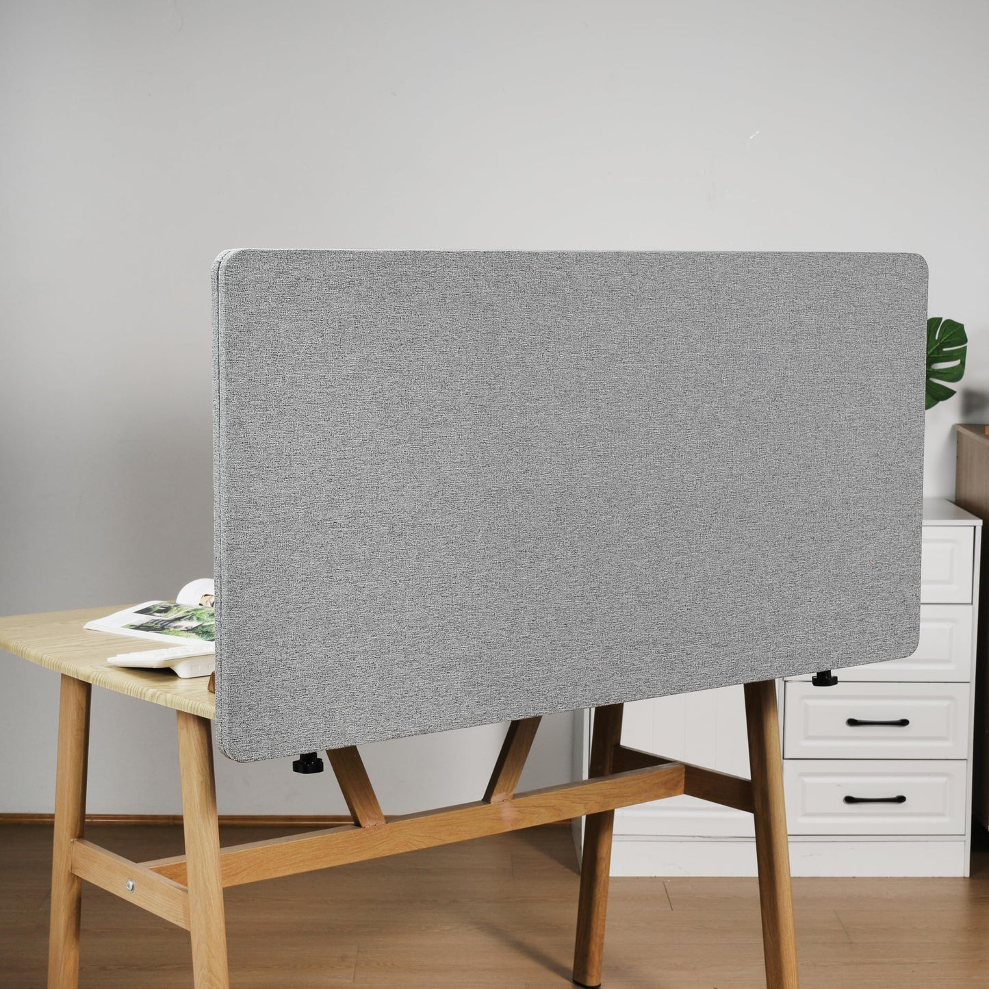 Desk Privacy Panel 24" x 48" Table Privacy Panel Acoustic Partition Noise Visual Isolate Table Divider Panel with Clamp for Student Study Reception Area Office Library(24" x 48")