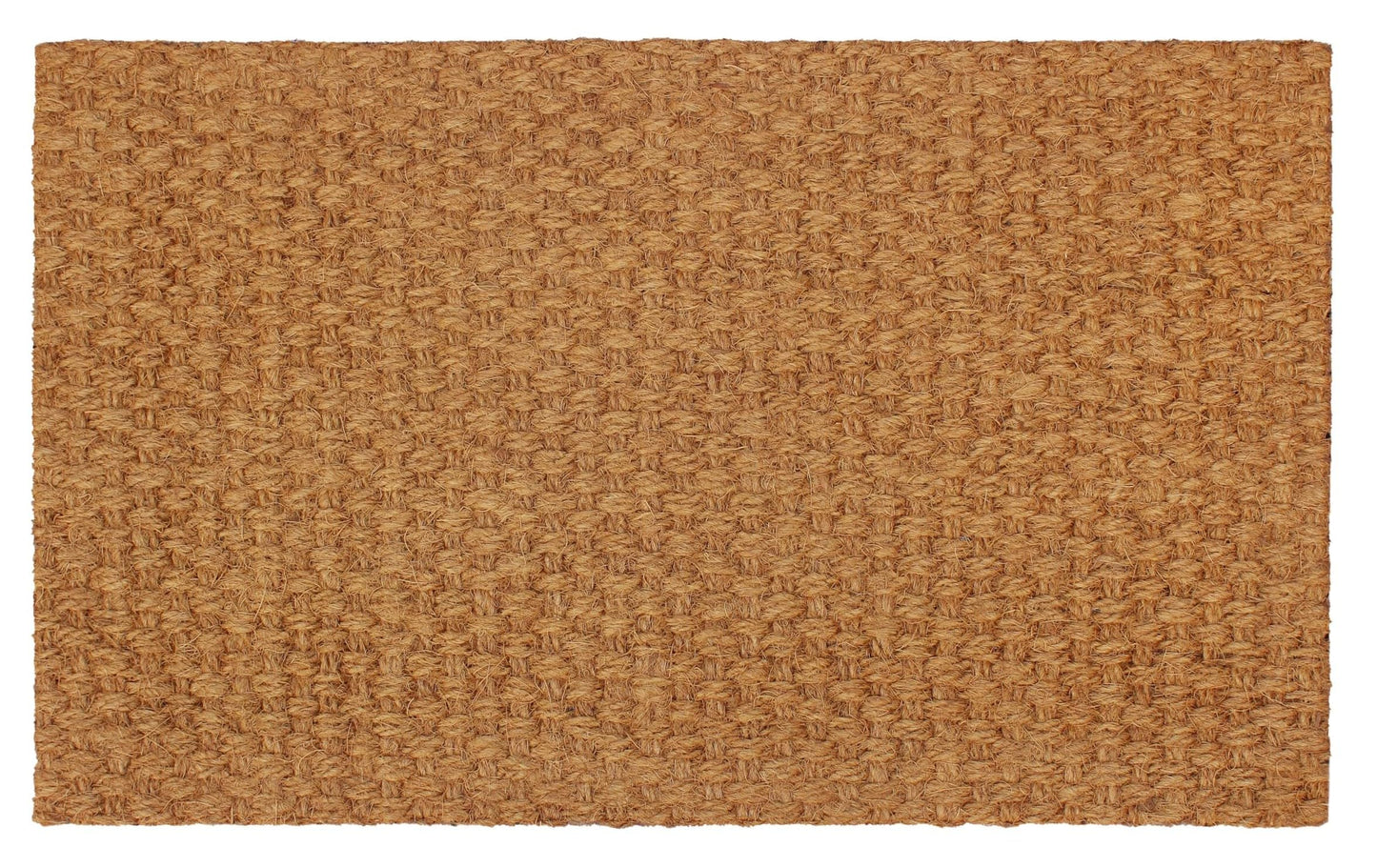Croft&Cane Woven Coir Doormat – Basketweave Design Non Slip Heavy Duty Back Door Mat - Easy Clean Dirt Trapping Durable Indoor Outdoor Entryway Front Door Mat – 17 x 30 Inches - Natural