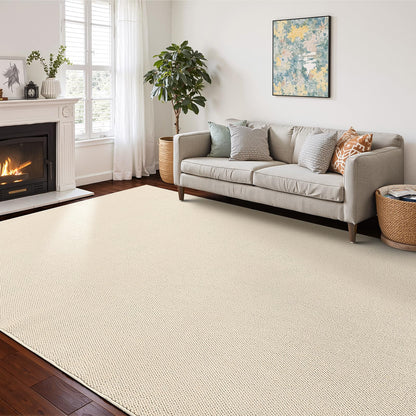CHAMPLANT Washable Area Rug 6x9 Feet White Non Slip Living Room Kitchen Rugs Indoor Entryway Rug Floor Carpet for Dining Living Room Bedroom