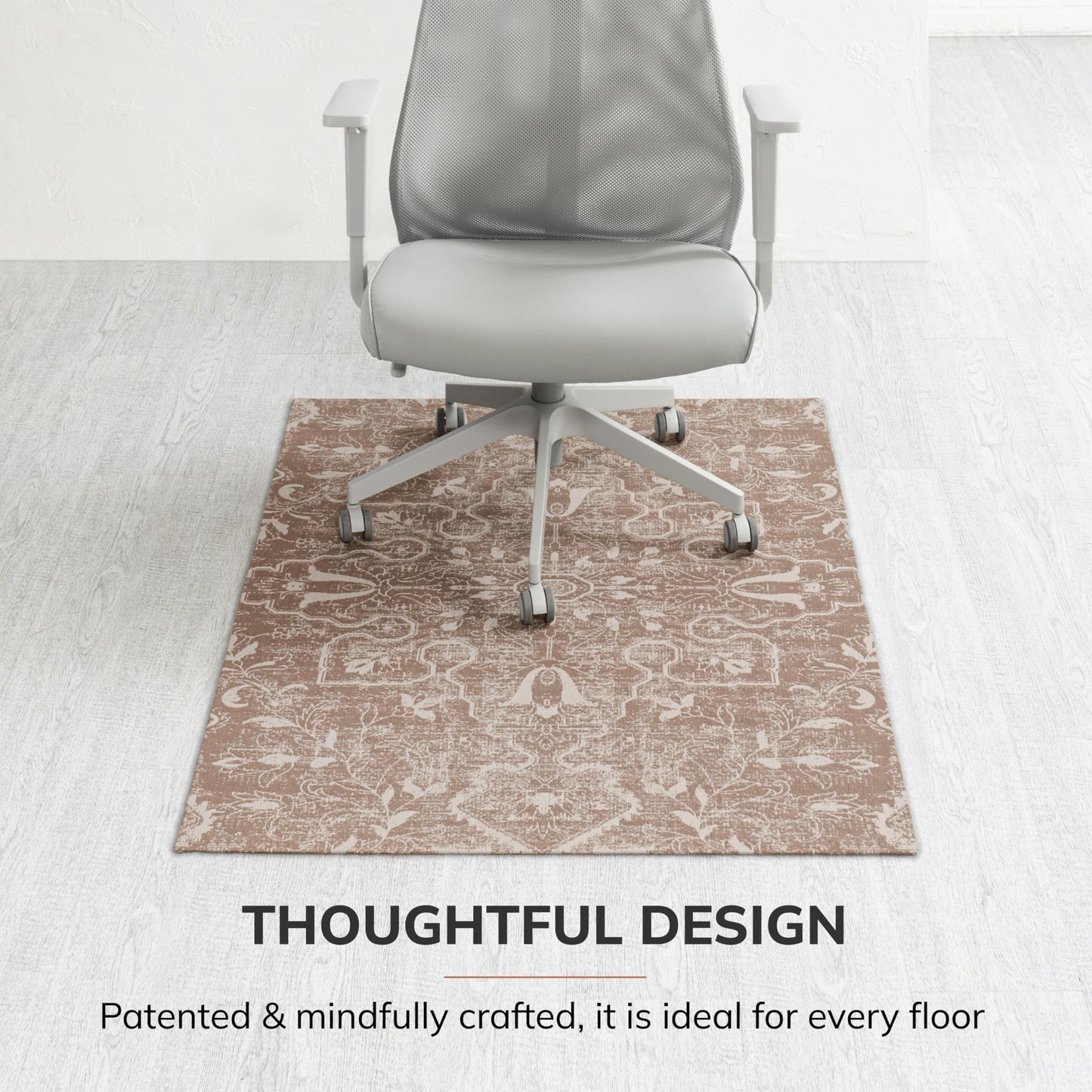 Anji Mountain Rug'd Office Chair Mat for Carpet & Hardwood Floor - Jacquard Woven, Anti-Slip Backing, Low Pile, Floor Protector Desk Chair Mat, Office Rugs for Rolling Chairs (Tamanrasset - 36" x 48")
