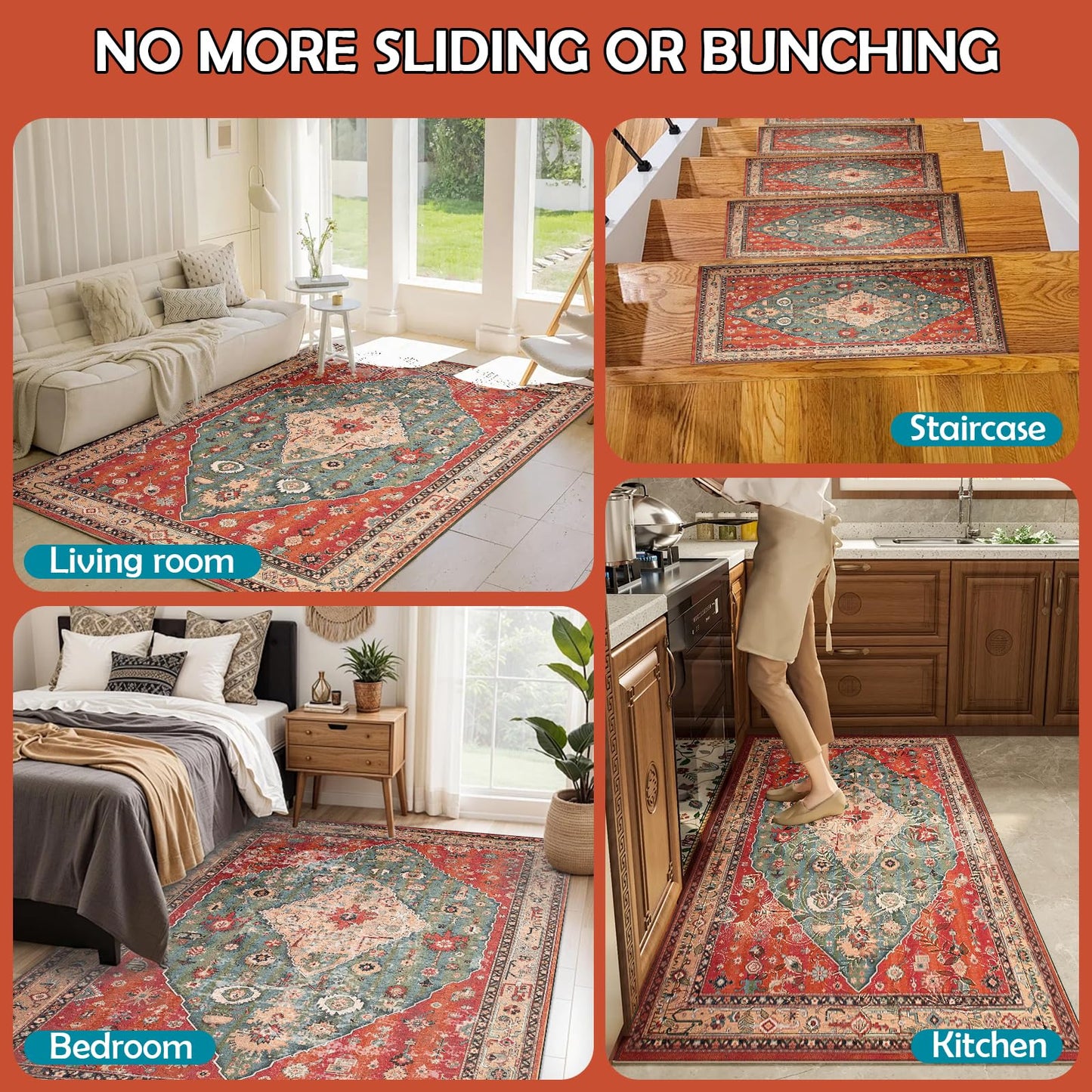 Waterproof Rug Pad, 8x10 Ft Under Area Rug Carpet Pad, Non Slip Rug Pads for All Floors and Hardwood Floors Finishes, Keep Carpets in Place Soft and Prevent Rug from Wrinkling or Buckling