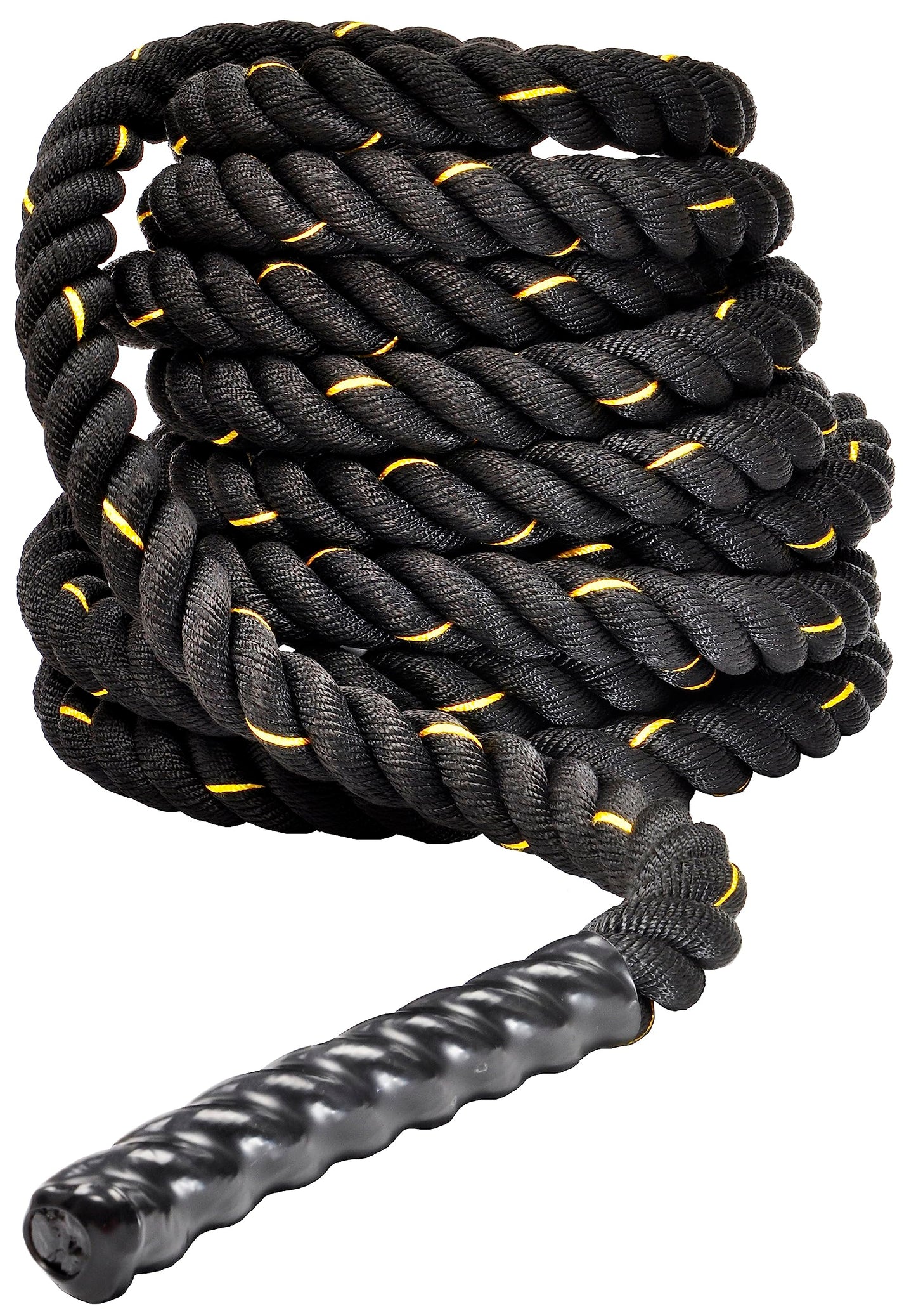 Fitvids Battle Rope 1.5Inch 2 Inch Diameter Poly Dacron 30 FT – 40 FT – 1.5-Inch, 50FT – Black