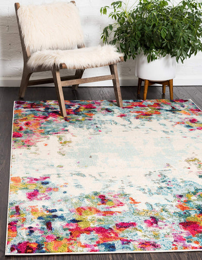 Unique Loom Chromatic Collection Area Rug - Joyous (4' 1" x 6' 1" Rectangle Multi/Blue)