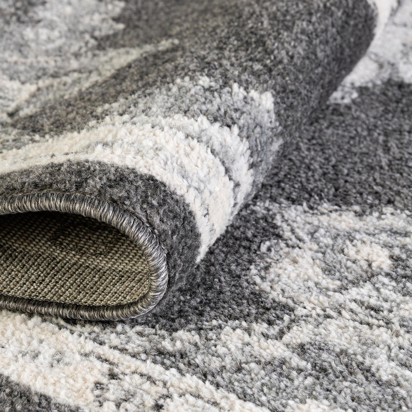 Unique Loom Parker Collection Area Rug - Kokulu (4' x 6' Oval, Charcoal/ Gray)
