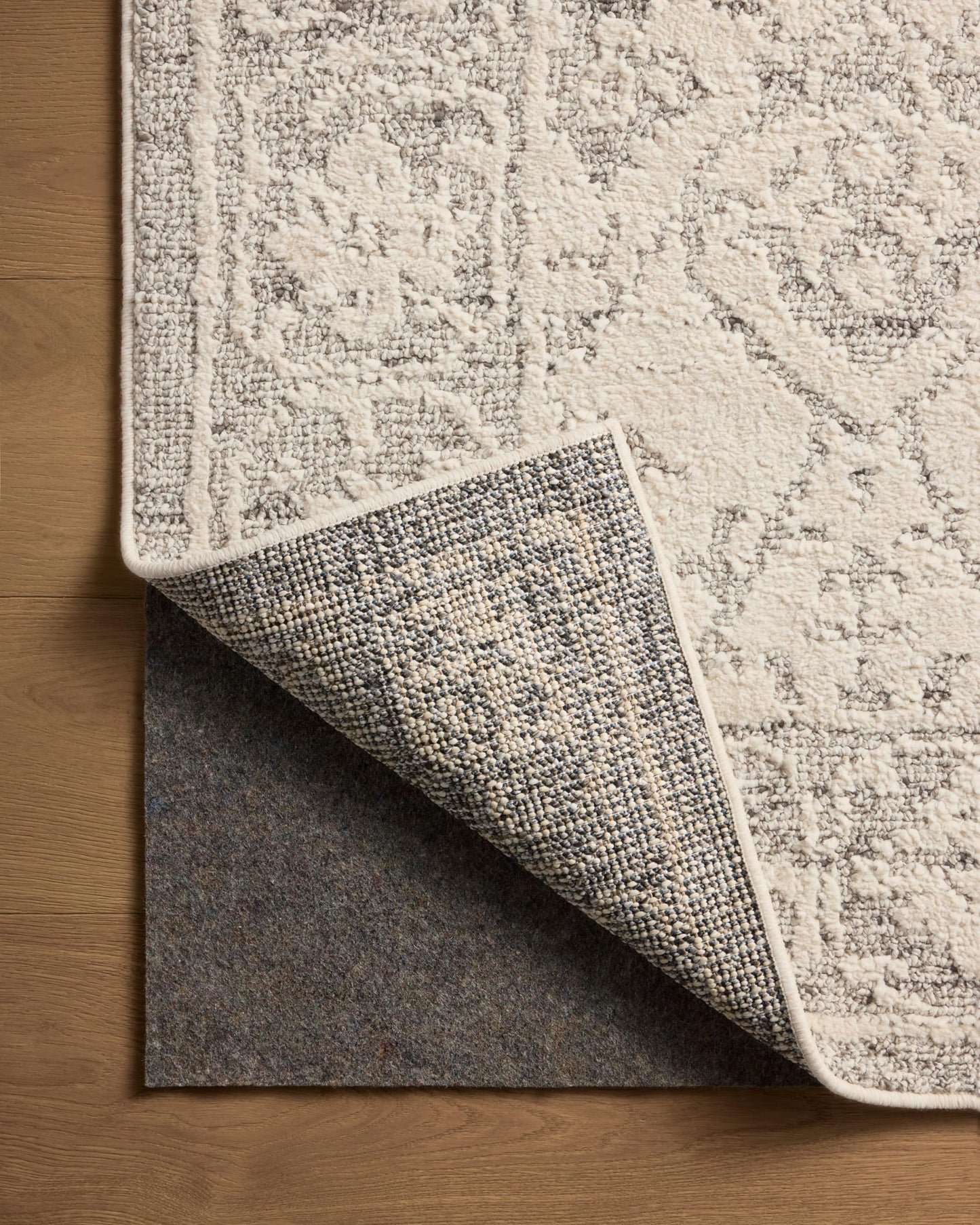 Loloi Magnolia Home by Joanna Gaines Gigi Collection GIG-02 Ivory/Stone 5'-3" x 7'-6" Area Rug