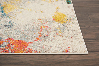Nourison Home Celestial Modern Ivory/Multicolor 5'3" x 7'3" Area Rug, Easy Cleaning, Non Shedding, Bed Room, Living Room, Dining Room, Kitchen (5x7)