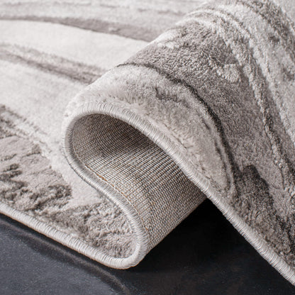SAFAVIEH Area Rug 8x10 - Craft Collection - Large - Grey & Silver, Modern Abstract Design, Non-Shedding & Easy Cleaning, Ideal for Living Room, Bedroom, Office, Dining Space (CFT819G)