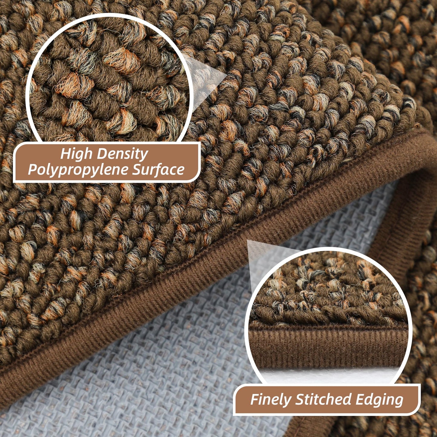 BEQHAUSE Hallway Runner Rugs 2.6x8, Hallway Rug Non-Slip Washable(Rolled-Up NO Creases), Runner Rug Absorbent Stain Resistant Hall Rug Carpet Runner, Entryway Rugs Floor Mat Laundry Room Rugs, Brown
