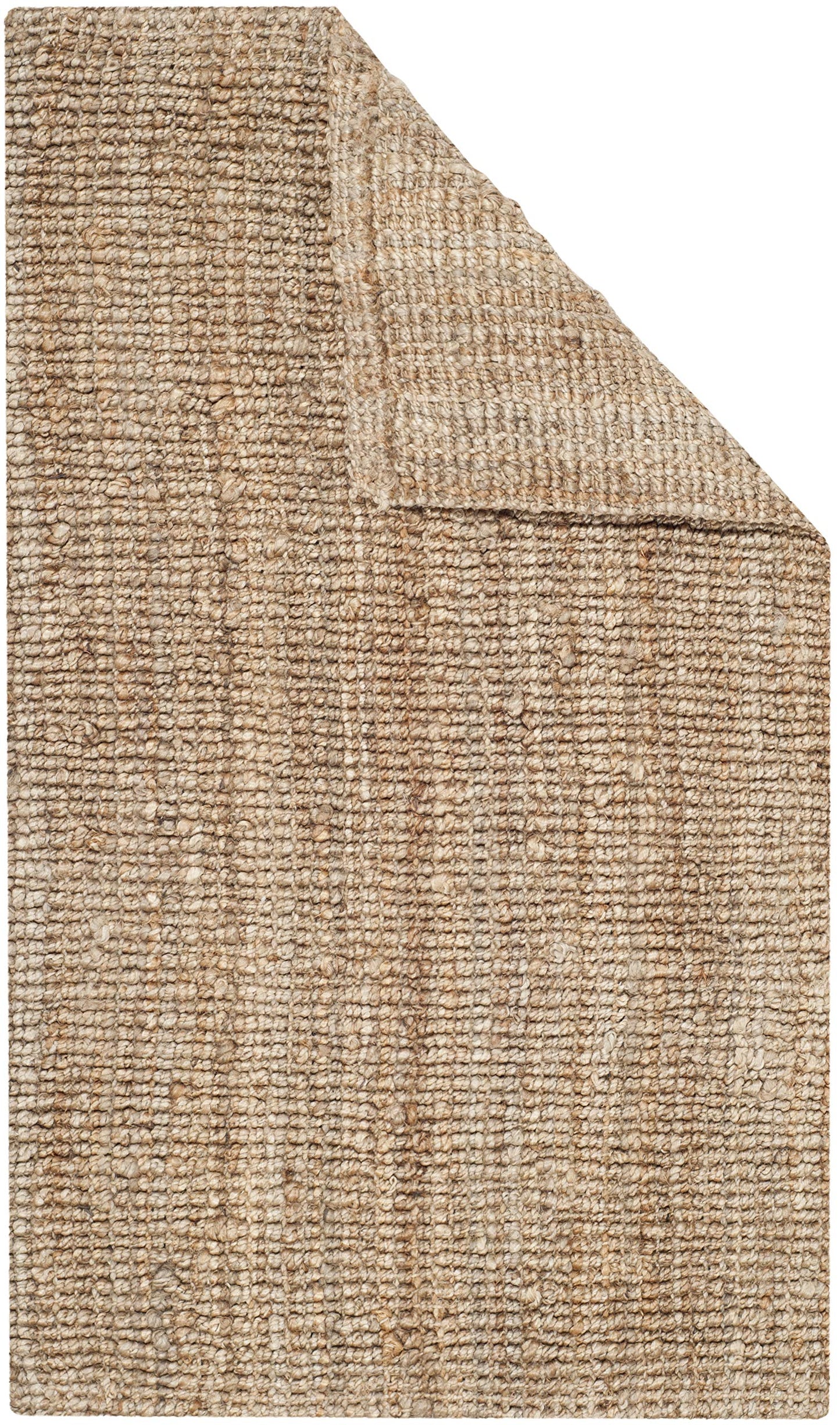 SAFAVIEH Natural Fiber Collection Area Rug - 2' x 4', Natural Brown, Handmade Jute, Farmhouse Style, Chunky Textured Thick Pile (NF447A)