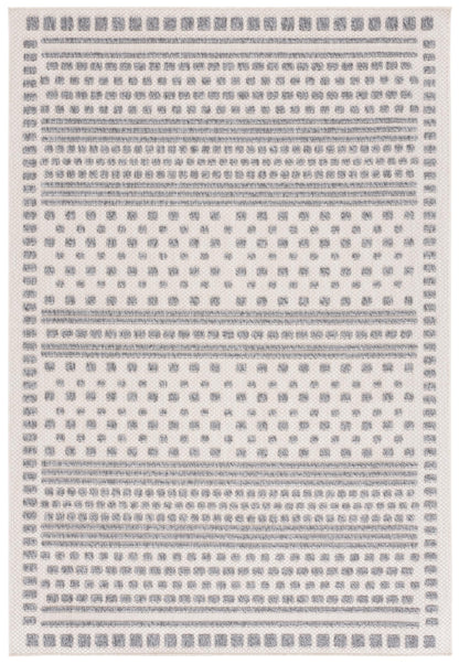 SAFAVIEH Washable Rug Outdoor Milos Collection - 5' x 7'6", Beige & Grey, Non-Shedding & Easy to Clean, Ideal for Patio, Backyard, Mudroom (MLO110A)
