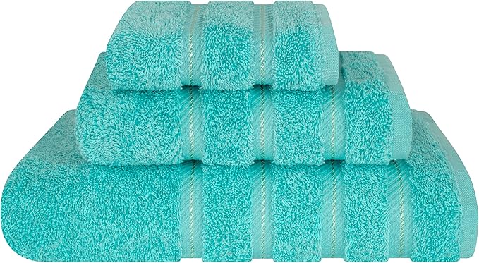 American Soft Linen Premium 3 Piece Towel Set, 1 Bath Towel 1 Hand Towel 1