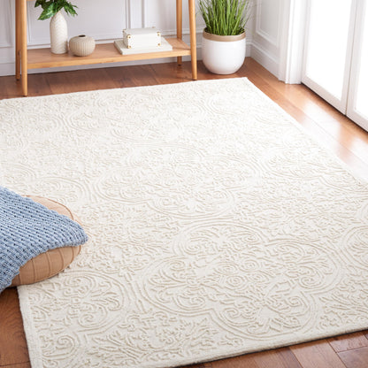 SAFAVIEH Area Rug 8x10 - Trace Collection - Large - Ivory, Handmade Wool, Ideal for Living Room, Bedroom, Office, Dining Space (TRC101C)