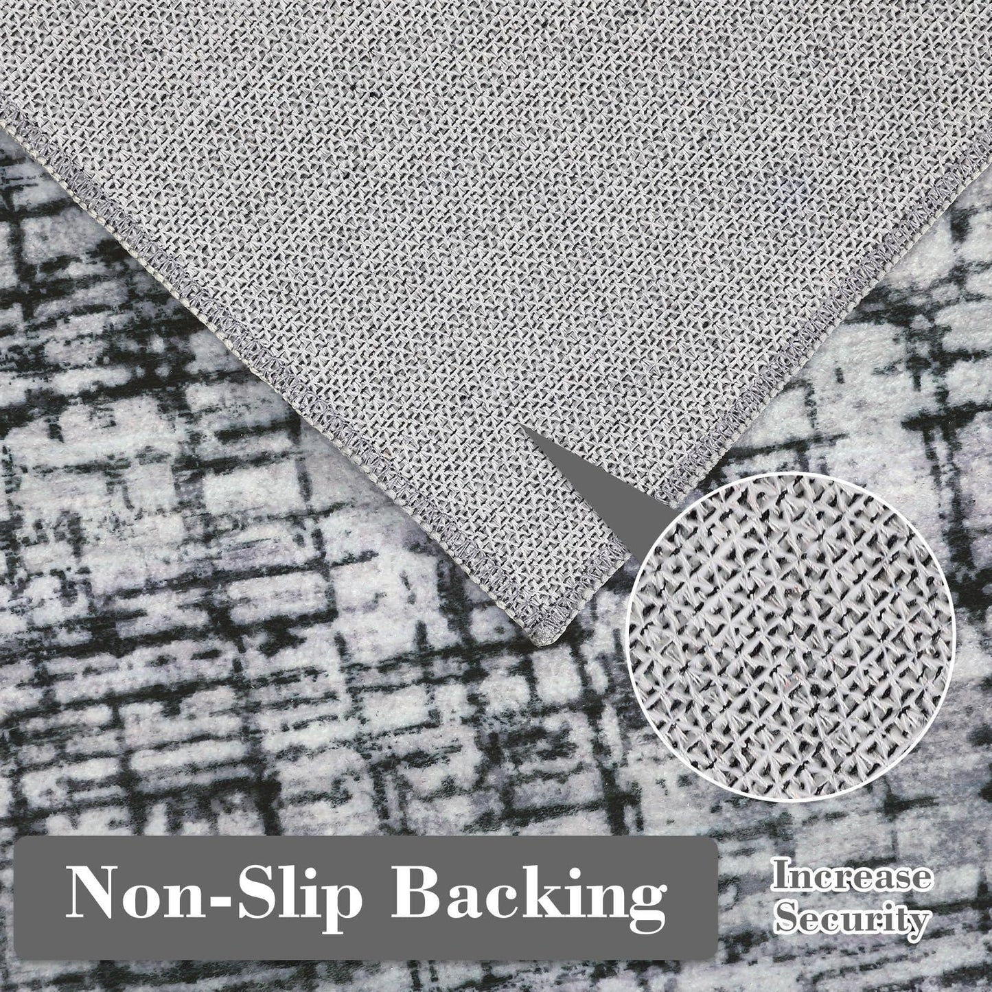 Gray Brown Concentric Circle Abstract Shape Irregular Rug for Living Room Bedroom Guestroom Washable Low Pile Shag Carpet Unique Designer Home Office Dorm Kitchen Hallway Anti Slip Runner Mat 2x3