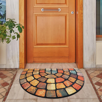 ubdyo Unique Design Door mat - Low Pile Front Doormat Outside Entrance for Efficient Dirt Trapping - All Weather Front Door Mat Indoor Entrance - Anti Slip Welcome Matt Outdoor - (36" x 24", Orange)
