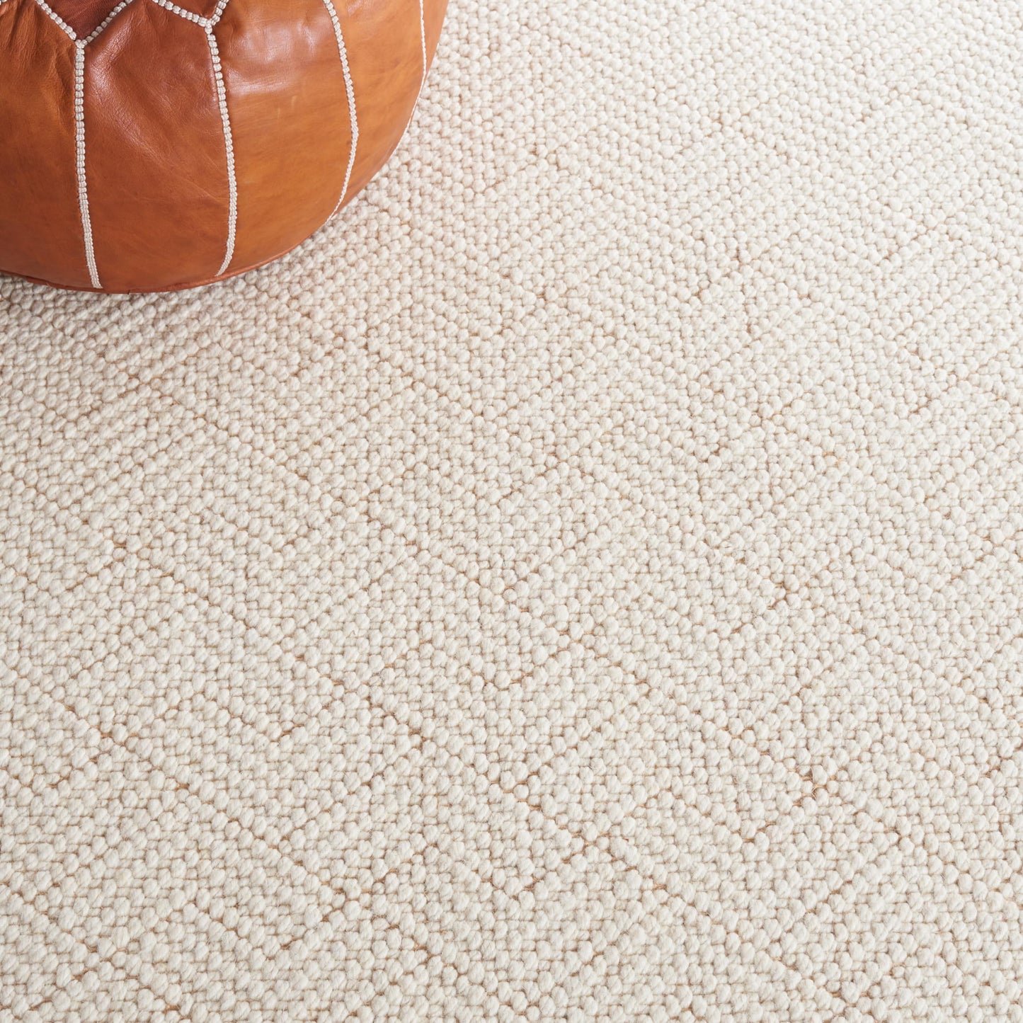 SAFAVIEH Natural Fiber Collection Area Rug - 9' x 12', Ivory, Handmade Wool & Jute, Ideal for High Traffic Areas in Living Room, Bedroom (NF487A)